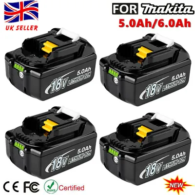 10X For Makita BL1860 Battery BL1850 LXT 18V Li-ion 9Ah Battery BL1830 TOOL 6Ah • £18.89