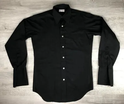 Vintage Enro Shirt 70s 80s Enduro Collared Tuxedo Catering Long Sleeve Mens L • $29.80