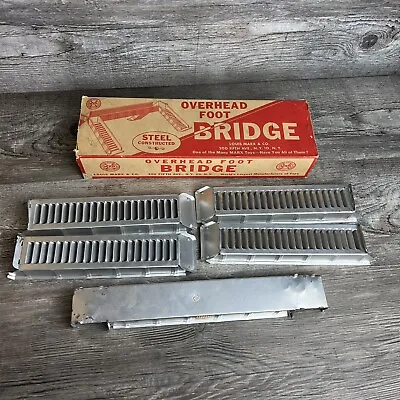 Vintage Marx Union Pacific Overhead Foot Bridge Metal In Box • $85