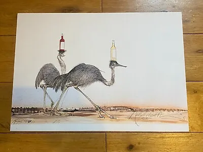 Hand Signed - Ralph Steadman - Wine Emu's • £285