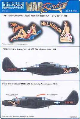 Kits World Decals 1/32 NORTHROP P-61 BLACK WIDOW European Theater • $12.99