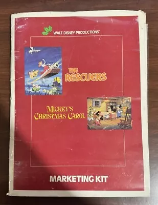 Poster Disney 1983 Mickey's Christmas Carol & The Rescuers (T1) - Vintage • $9.99