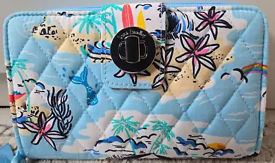 Vera Bradley RFID Turnlock Zip Wallet Beach Treasures • $35