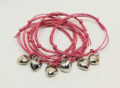 £1.75 • Buy 6 X HEART FRIENDSHIP CHARM BRACELETS BIRTHDAY HEN DO PARTY BAG