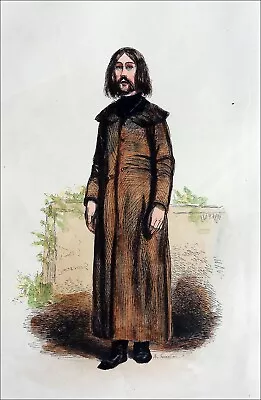 £25.71 • Buy THE CURSED POET - 19th Century Engraving (rubber Arabic Watercolor)