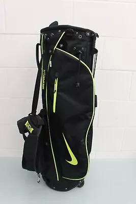 Used Nike Sport Lite Golf Bag 5 Way Divider Black Gray Volt Carry Stand • $0.99