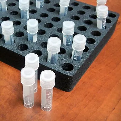 Vial Rack Organizer Storage Foam Stand Holder 96 Capacity HPLC 13mm Diameter • $18.98