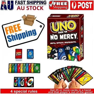 UNO Show ‘em No Mercy Card Game For Kids Adults & Family Night Parties AU • $13.99