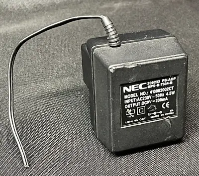 NEC - AC/DC Power Adapter - 410902002CT - 230V - 50Hz / 4.5W - 9V / 200mA • £4