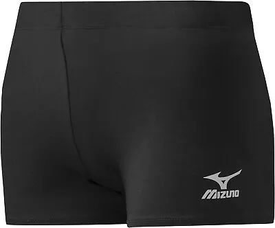NEW - Mizuno Women's Core Flatfront Vortex Hybrid Shorts 4 In Black Size M • $17.50