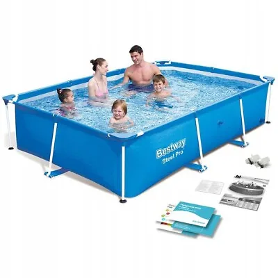 Bestway Steel Pro Frame 8.5ft X 5.5ft Large Family Swimming Paddling Pool 56403 • £950