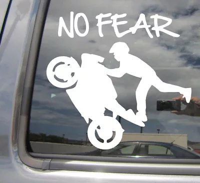 No Fear Freestyle Street Bike Stunt Motorcycle - Car Vinyl Decal Sticker 04144 • $4.99