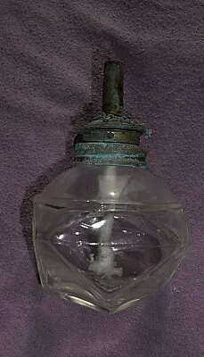 Vintage GRIEGER'S JAPAN  Clear Glass Lab Equipment 4 1/2  Alcohol Lamp Burner • $19.99