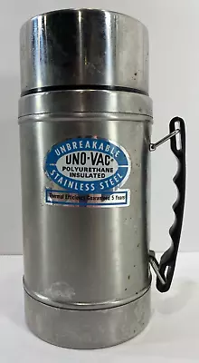 Vintage 20 Oz UNO-VAC #175 Stainless Steel Wide Mouth Thermos Unbreakable USA • $12.50