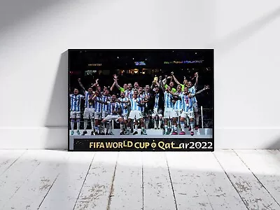 ARGENTINA - Leo MESSI - FIFA WORLD CUP CHAMPIONS - Qatar 22 - Digital Art Poster • $9.71