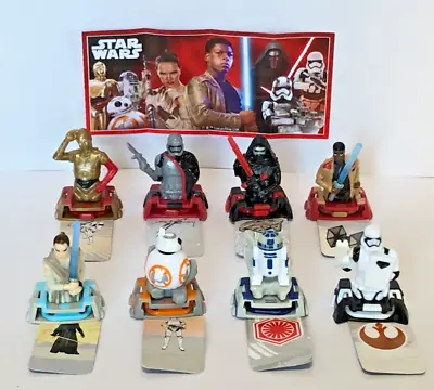 STAR WARS Kinder Surprise COMPLETE SET Of 8 + BPZs - Lucas Film 2019 - Lmt Ed. • $45