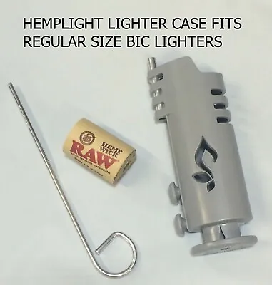 $9.88 • Buy Original HEMPLIGHT Lighter Case + RAW 10' HEMP WICK And A HANDY METAL POKER