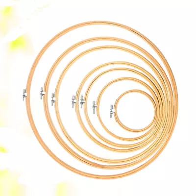 6 Wooden Embroidery Hoops Cross Stitch Round DIY Sewing Quilting Tool • £12.58