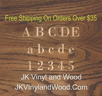 $1.25 • Buy Single Laser Cut Wooden Letters, Bodoni MT Font, Crafting Supplies Multiple Size