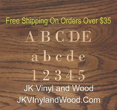 Single Laser Cut Wooden Letters Bodoni MT Font Crafting Supplies Multiple Size • $1.59