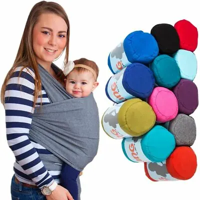 £9.99 • Buy Adjustable Baby Sling Stretchy Wrap Carrier Pouch Infant Birth Breastfeeding