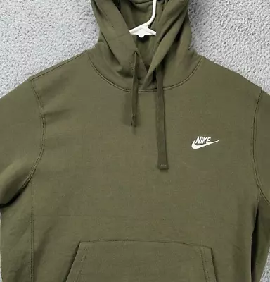 Nike Jordan Sweater Mens Medium Olive Green Flight Fleece Hoodie Jumpman NEW A48 • $38