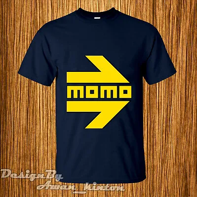 Shirt Momo Wheel Logo Dark Blue Color Tshirt Unisex Short Sleeve • $9.25