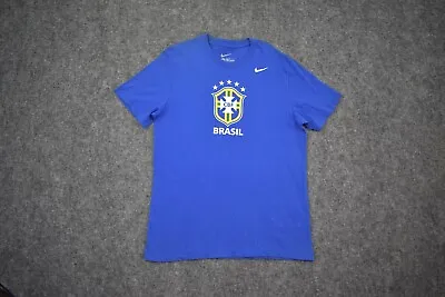 $15.18 • Buy Nike Shirt Extra Large Slim Fit Blue Brazilian Football Confederation Brasil Men