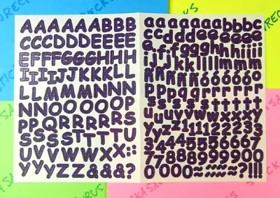 Creative Memories Purple W/ White Dots Alphabet & Numbers Mini Sticker Sheet Set • $6.01