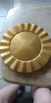 Mikasa Gold Service Plate Set Of 6 Plate Size 13 1/8. Matte Finish.  • $30