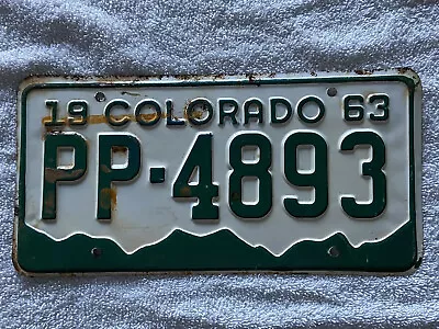 Good Solid Original 1963 Colorado License Plate See My Other Plates • $14