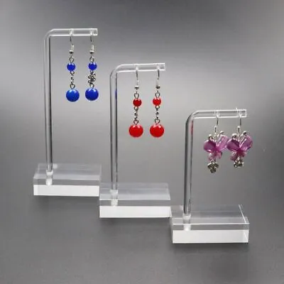 £5.45 • Buy Rotatable Acrylic Stand Holder Jewelry Rack Earrings Chain Bangle Watch Display