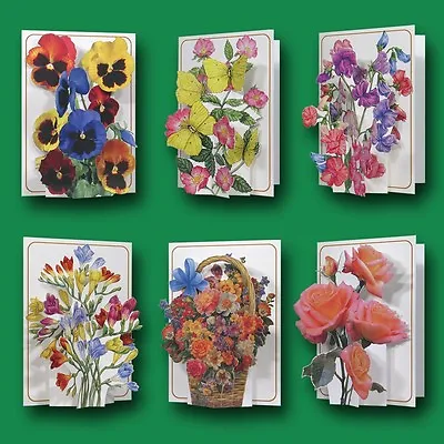 Pictoria Press 3D Pop Up Greeting Card Flower Collection Birthday Any Occassion • £3.25