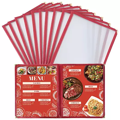 Menu Covers 8.5 X 11 | Restaurant Recipe Menu Covers Transparent Restaurant Menu • $33.83
