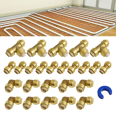 Plumbing Fittings 1/2inch In Bulk Pushfit Straight Couplings 90 Elbows New • $50.35