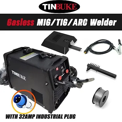 TINBUKE MIG/Stick ARC Welder Gasless No Gas Flux-Cored Wires Welding Machine • £95.99