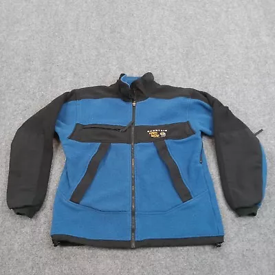 Mountain Hardwear Jacket Mens Medium Blue Windstopper Full Zip Fleece Mock Neck • $47.99