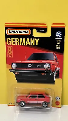 MATCHBOX GERMANY No.8 1976  VW GOLF MK1 GTi RED / NEW SEALED MOC • £9.95