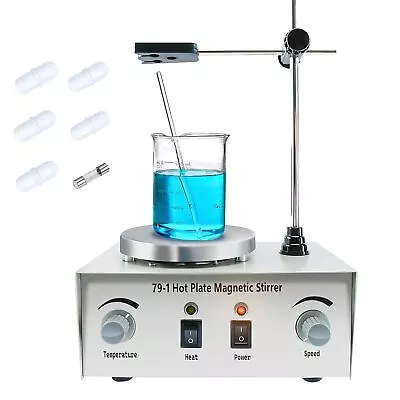 79-1 Magnetic Stirrer With Heating Plate Digital Hotplate Magnetic Stir Bar 110V • $42.99