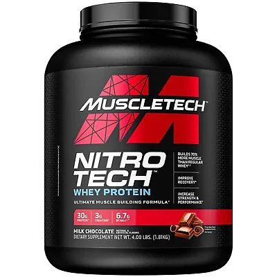 $54.64 • Buy MuscleTech NitroTech Whey Protein (4.00 Lbs) 1.81kg