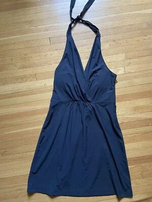 $24.99 • Buy Athleta Womens Go Anywhere Halter Sleeveless Black Athleisure Dress Size 10