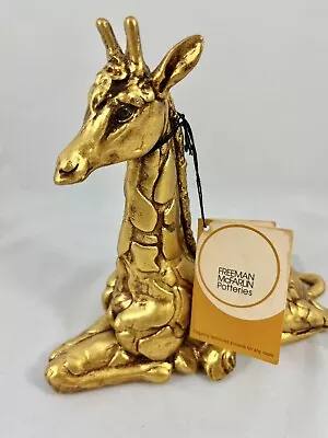 Vintage Kay Finch California 835 Giraffe GOLD LEAF GLAZE Ceramic 7.5  • $199.99