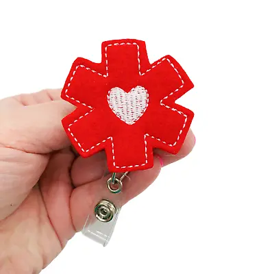 £12.64 • Buy EMS Star Of Life Badge Reel Holder Clip EMT Paramedic ID Charm Cover Accessory