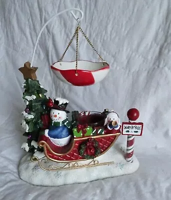 Yankee Candle Christmas Hanging Tart Warmer Burner Snowmen Sleigh North Pole . • £160