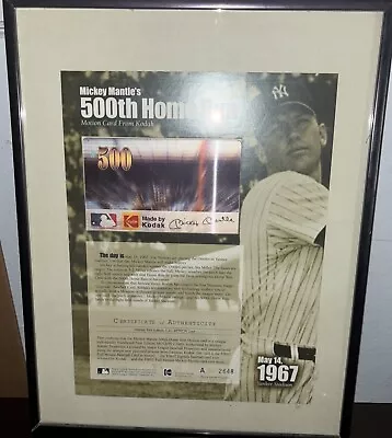 Mickey Mantle's 500th Home Run Motion Card From Kodak • $10