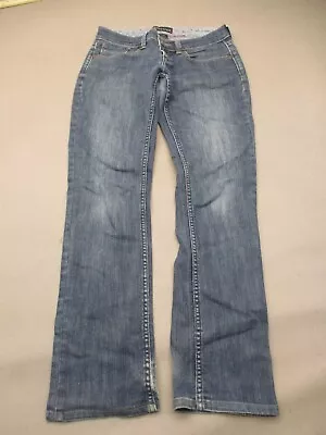 Marmot Size 6 Womens Cotton Blend Mid Wash Zip Fly Pocket Straight Jeans 703 • $15