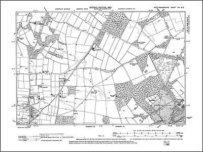 Worksop North Old Map Nottinghamshire 1899: 8SE Repro • £18.99