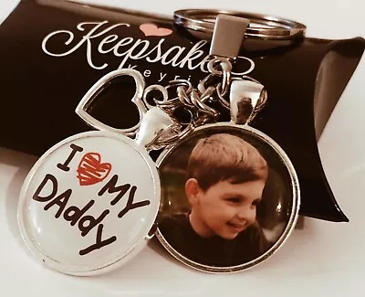 £6.95 • Buy Personalised Photo Keyring I Love My Daddy Christmas Birthday Present Gift Box
