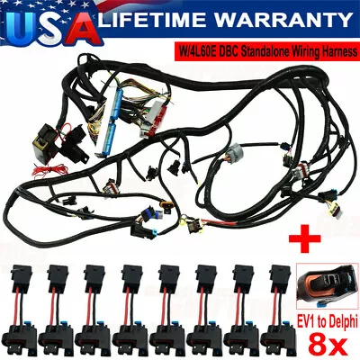 Ls Swaps Standalone Wiring Harness W/4l60e 97-06 4.8l 5.3l 6.0l Gm Ls1 Engine Us • $105.78