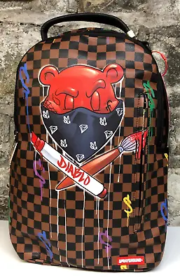 SPRAYGROUND DIABLO VILLIAN BROWN CHECKED BACKPACK NEW IN BAG W/ TAGS • $92